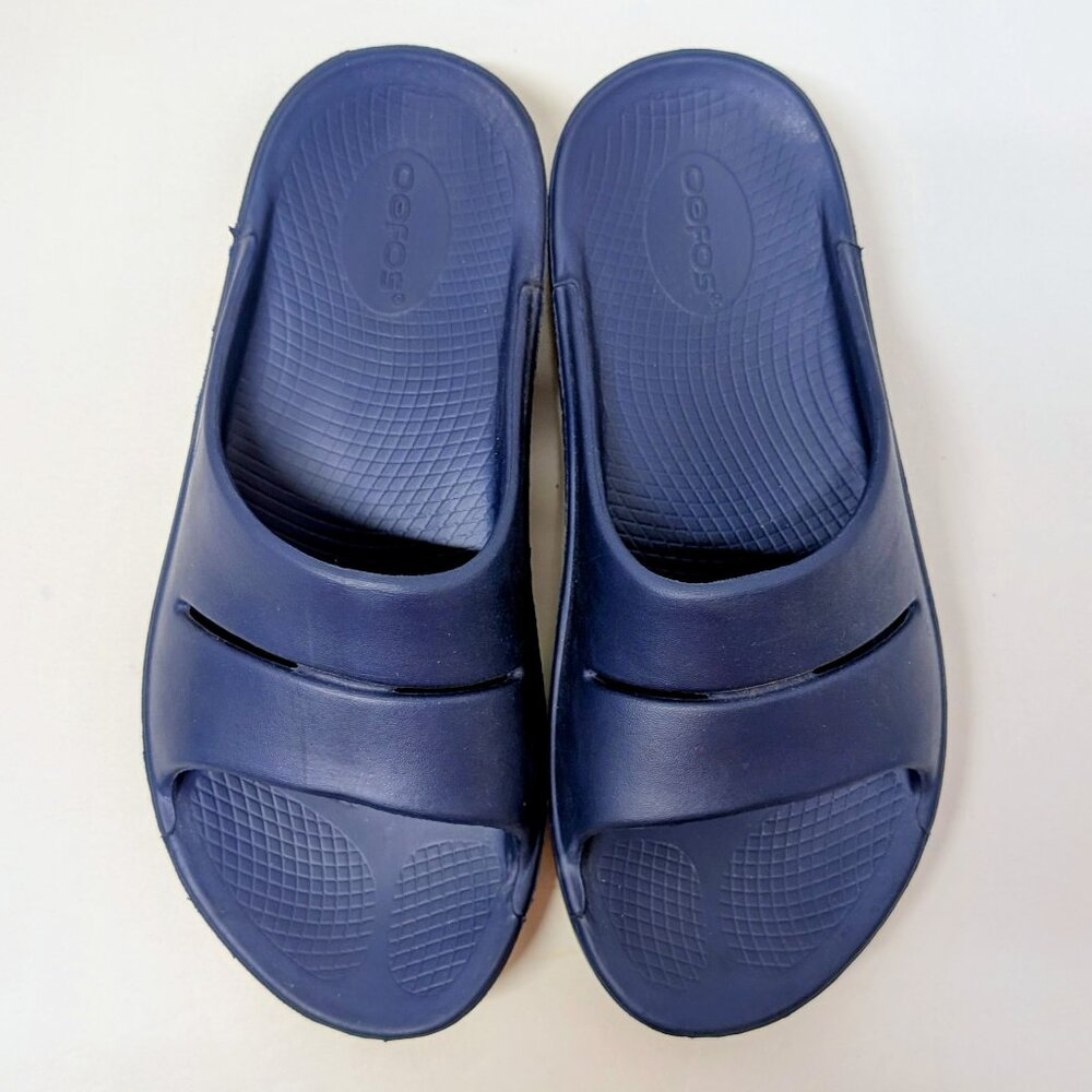OOFOS Ooahh Unisex Slides Navy - Style 1100